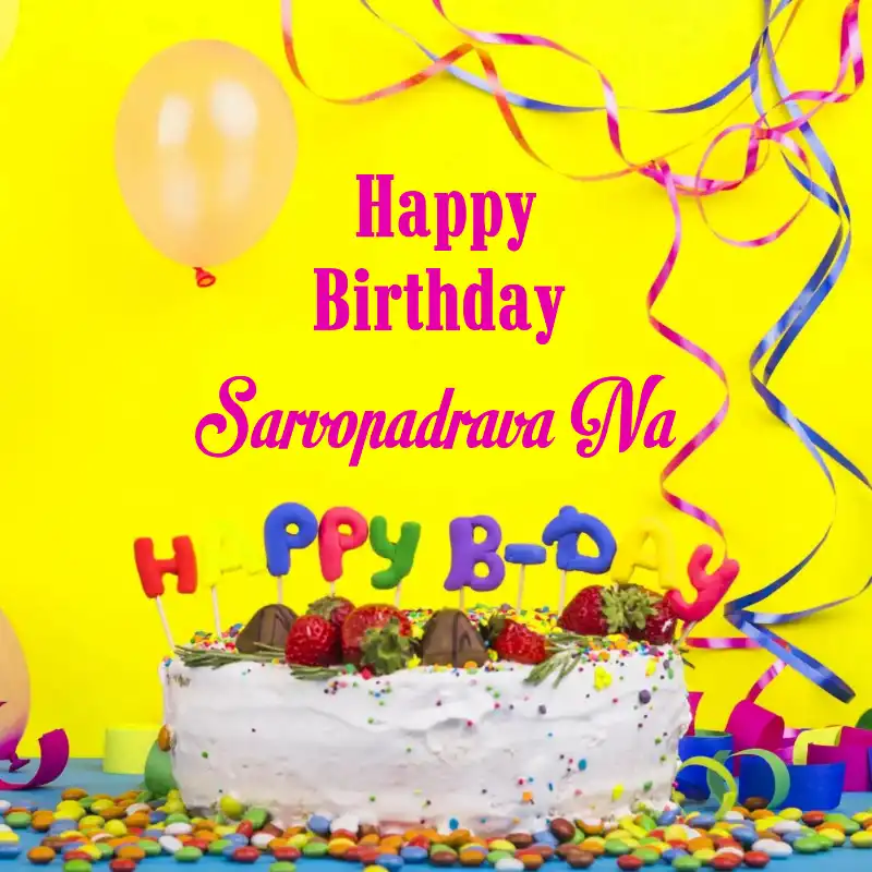 Happy Birthday Sarvopadrava Na Cake Decoration Card